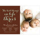 Brown Best In Threes Triplets Photo Birth Announcements Image 4 of 6